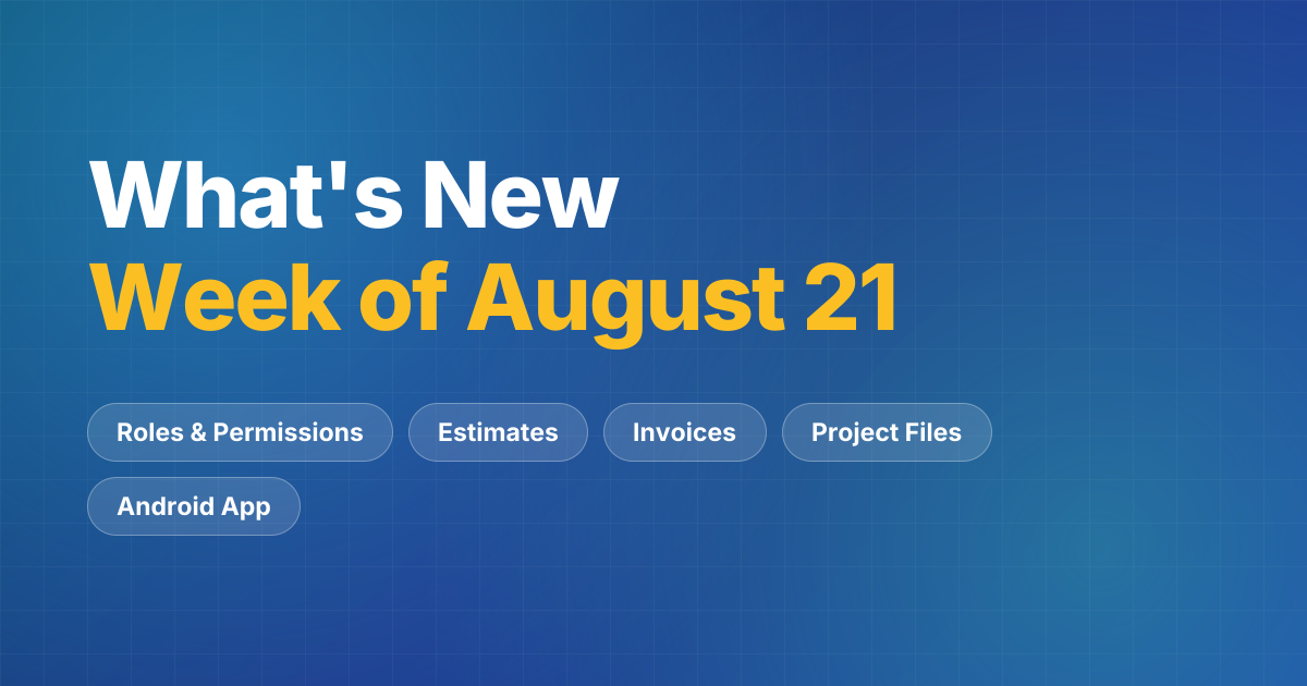 Week of August 21, 2026